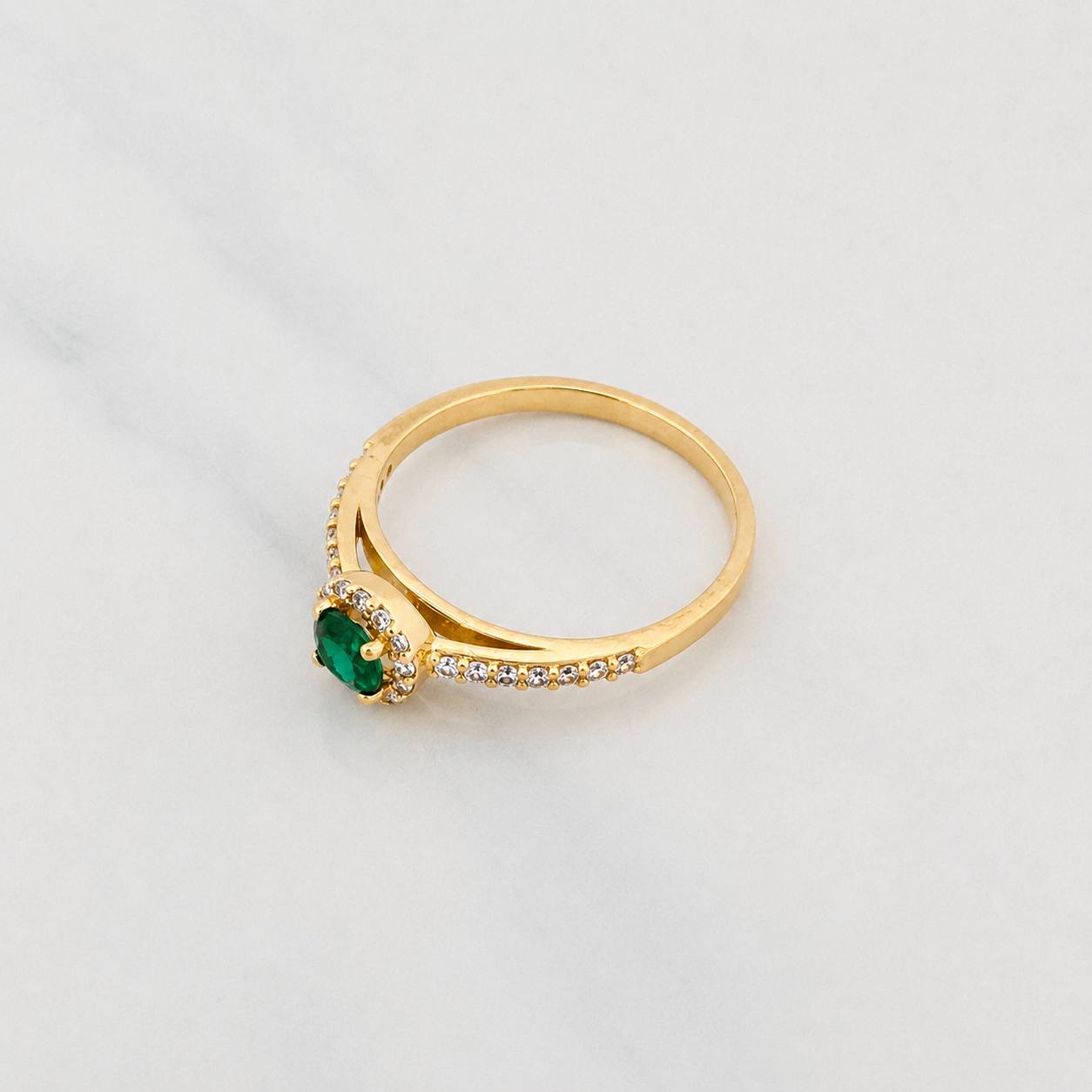 Anillo Halo Tupido 2.35g / T7 1/4 Oro Amarillo 18K