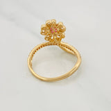 Anillo Flor 2.75g / T7 1/2 Oro Amarillo 18K
