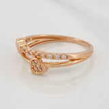 Anillo Corazon 2.2g / T6 1/4 Oro Rosa 18K