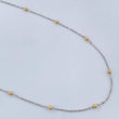 Cadena Aro Seguido Bolas 1.2gr / 45.3cm / Dos Oros Amarillo Blanco +3 18K +
