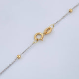 Cadena Aro Seguido Bolas 1.2gr / 45.3cm / Dos Oros Amarillo Blanco +3 18K +