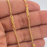 Cadena Lazo Veneciana 5.4gr / 45cm / Oro Amarillo +3 18K +