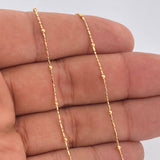 Cadena Morse Bolas 1.9gr / 45.5cm / Oro Amarillo +3 18K +