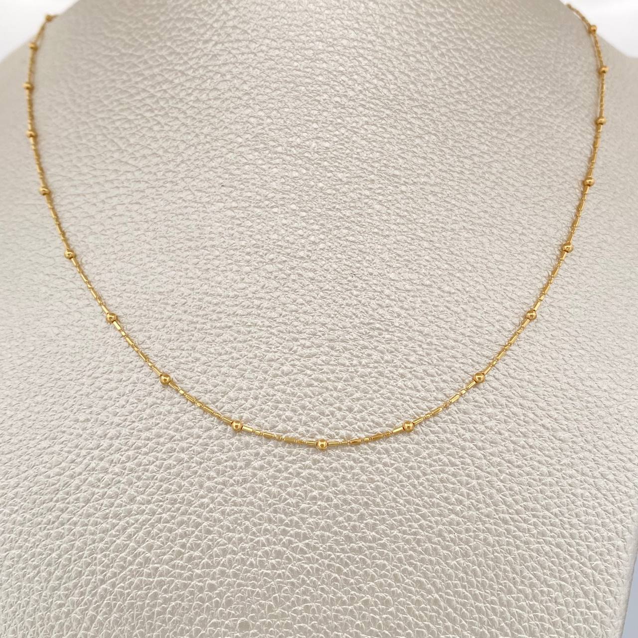 Cadena Morse Bolas 1.9gr / 45.5cm / Oro Amarillo +3 18K +