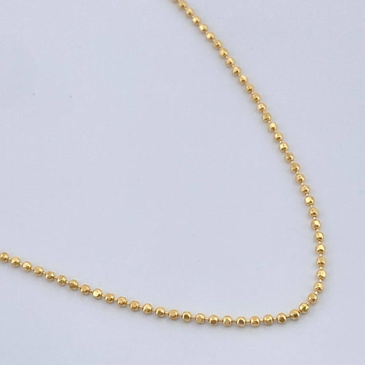 Cadena Militar 1.3gr / 45.2cm / Oro Amarillo +3 18K +