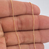 Cadena Militar 1.3gr / 45.2cm / Oro Amarillo +3 18K +
