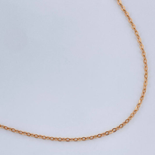 Cadena Aro Seguido 0.8gr / 45cm / Oro Rosa +3 18K +
