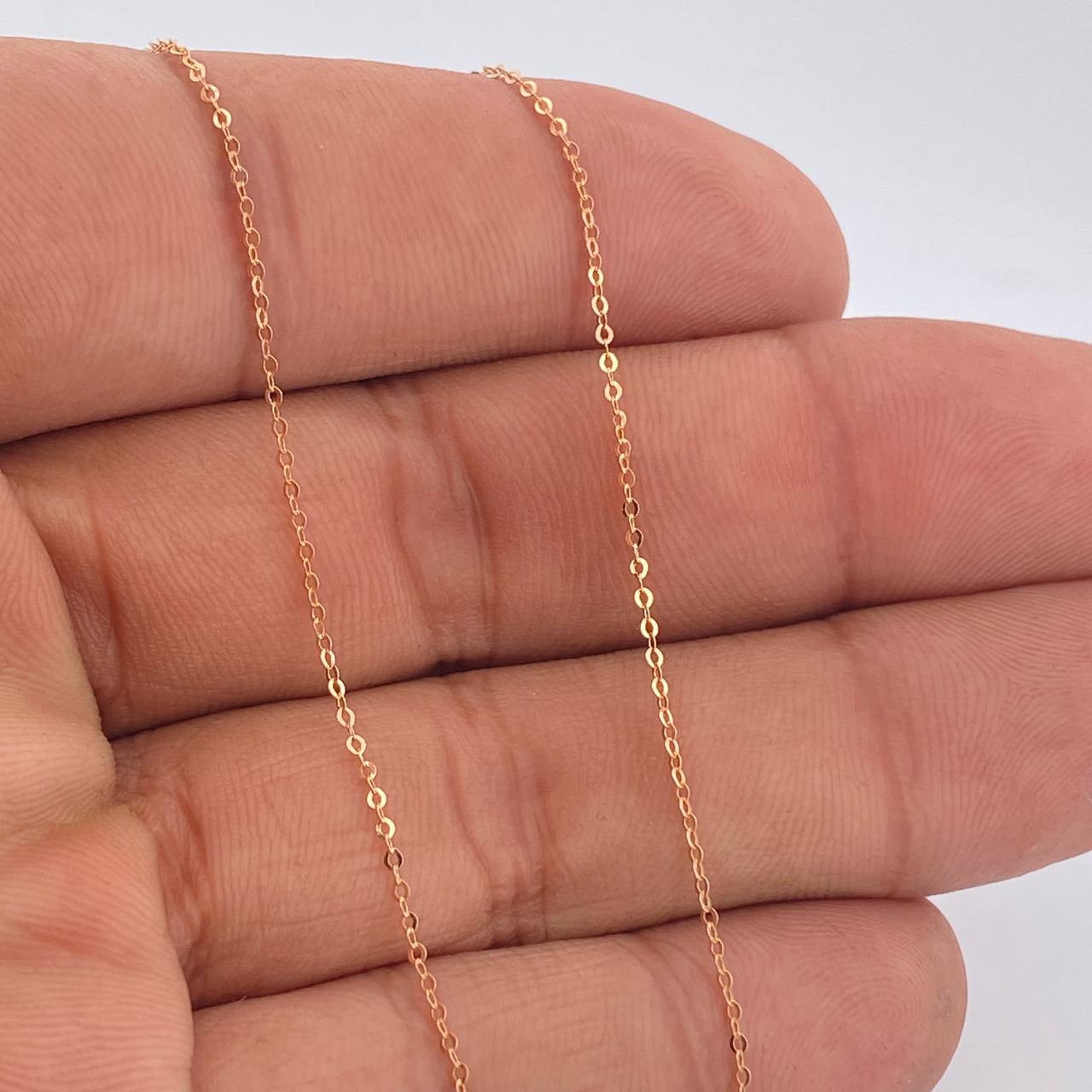 Cadena Aro Seguido 0.8gr / 45cm / Oro Rosa +3 18K +