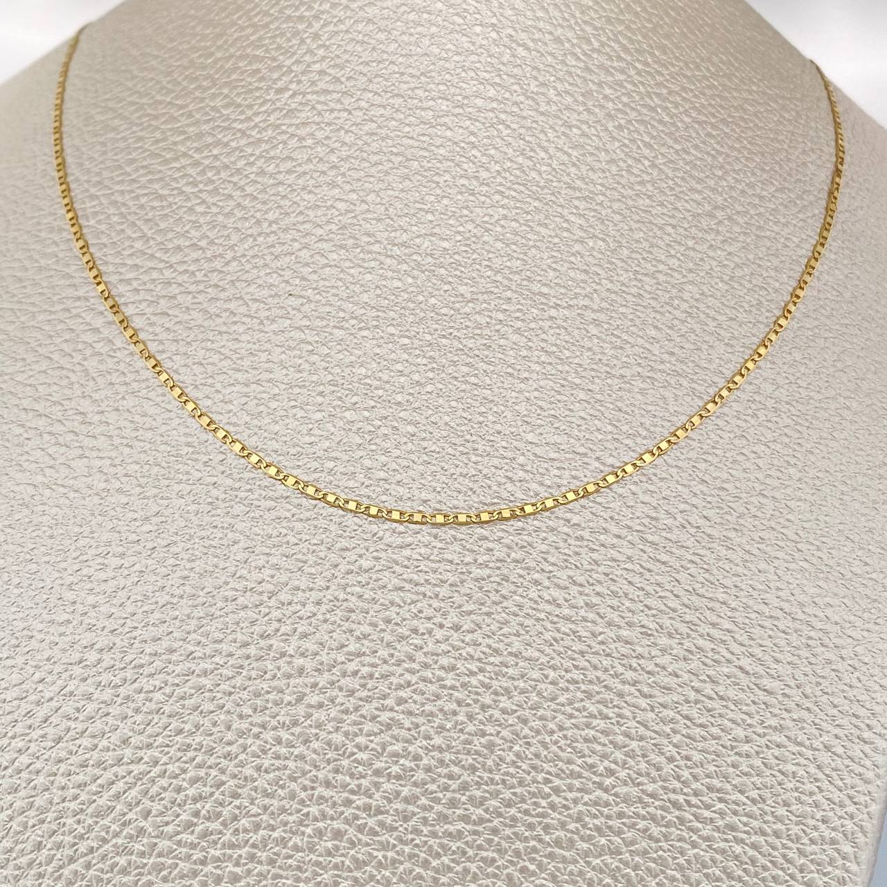 Cadena Escalera Plana 1.5gr / 50cm / +3 Oro Amarillo  18K &