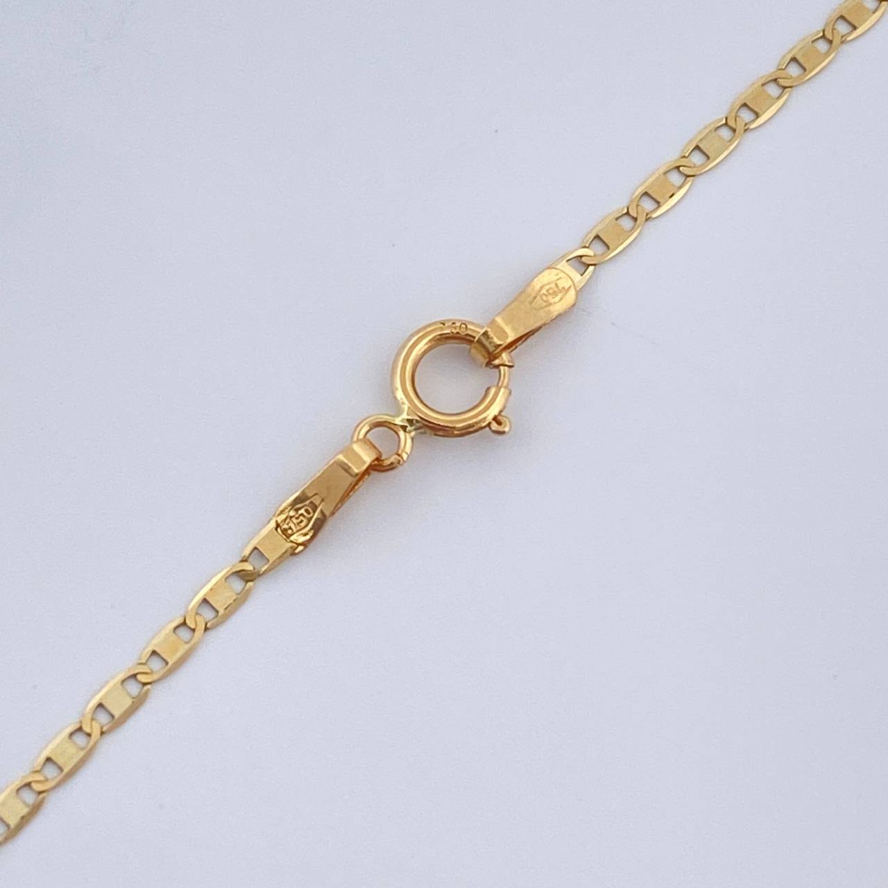 Cadena Escalera Plana 1.5gr / 50cm / +3 Oro Amarillo  18K &