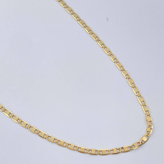 Cadena Escalera Plana 1.5gr / 50cm / +3 Oro Amarillo  18K &