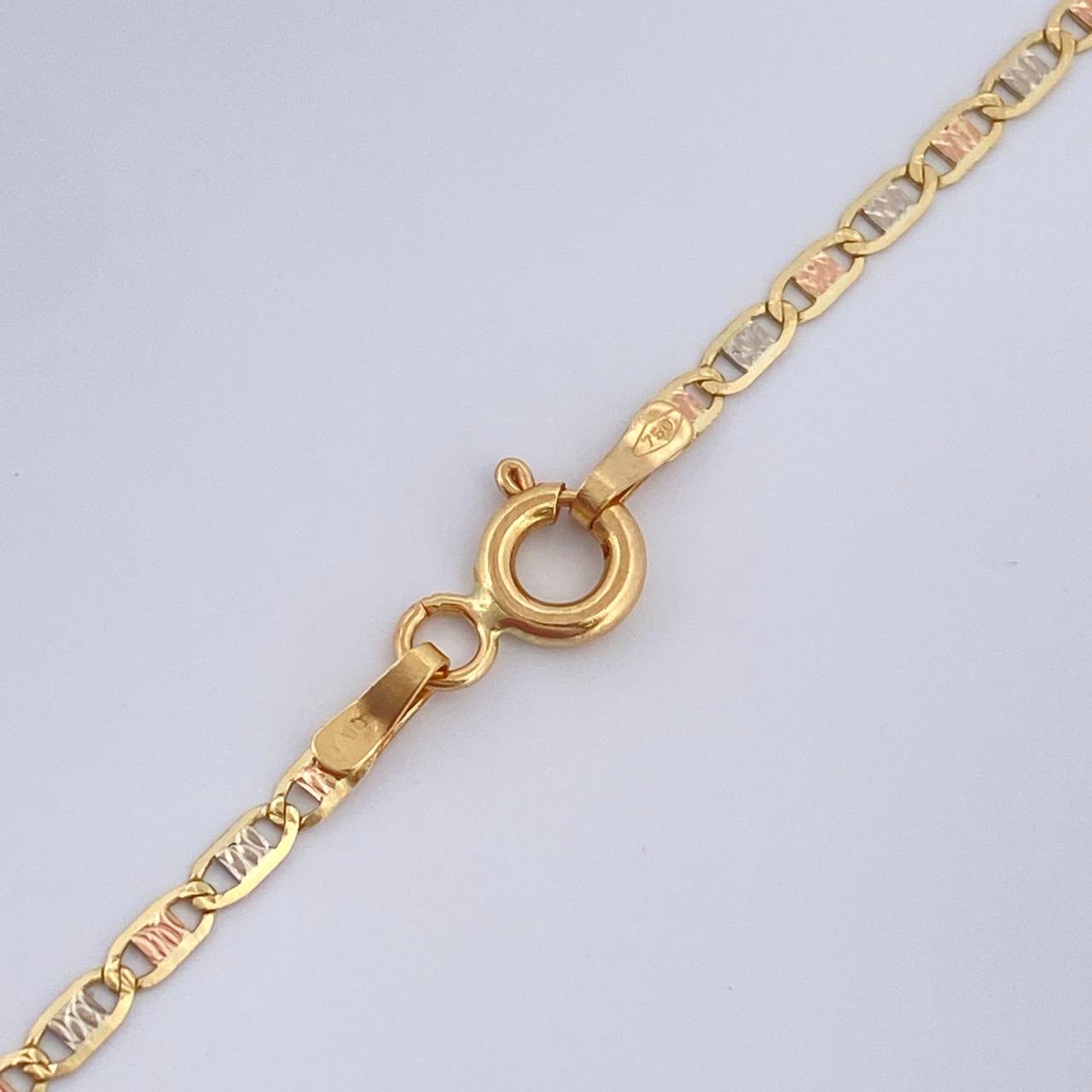 Cadena Escalera Plana 7.3gr / 60.4cm / Tres Oros +3 18K &