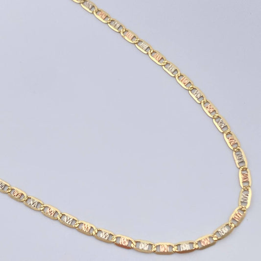 Cadena Escalera Plana 7.3gr / 60.4cm / Tres Oros +3 18K &