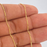 Cadena Figaro 1.7gr / 60cm / Oro Amarillo +1 18K &