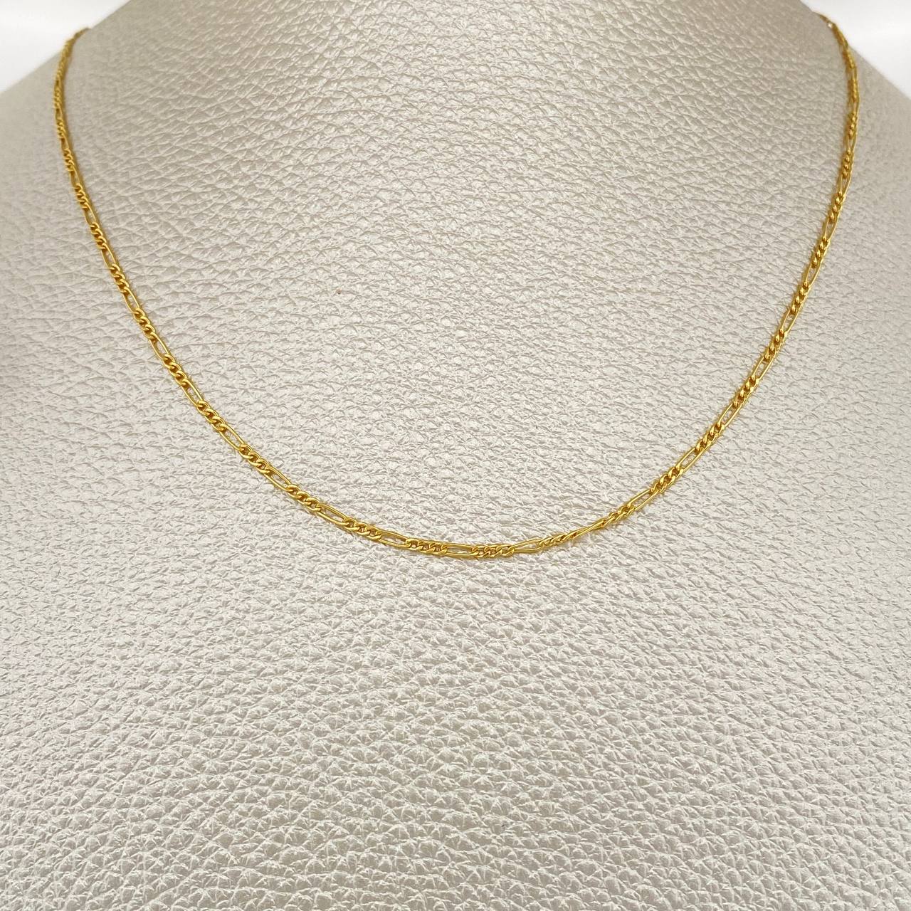 Cadena Figaro 1.7gr / 60cm / Oro Amarillo +1 18K &