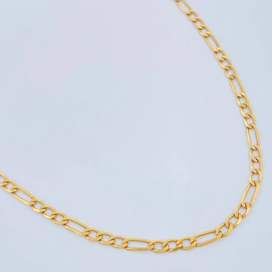 Cadena Figaro 6.05gr / 60cm / 2.1mm Oro Amarillo +1 18K &