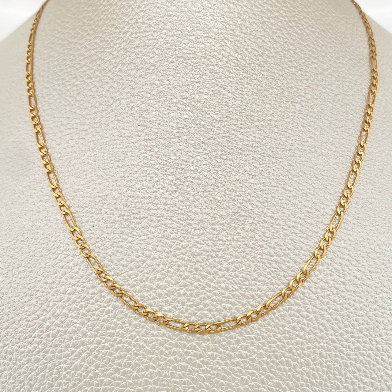 Cadena Figaro 6.05gr / 60cm / 2.1mm Oro Amarillo +1 18K &