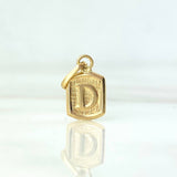 Dije Marco Letra D 0.35gr / 1.5cm Oro Amarillo