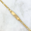 Pulso Figaro 5.6gr / 19cm / 4mm Placa Rectangular Lineas Paralelas Oro Amarillo +0 ©