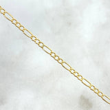 Tobillera Figaro 1.7gr / 23.5cm / 2.4mm Oro Amarillo +1 18K ©