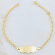 Pulso Bebé Aro Seguido Placa Nube 1.45gr / 14cm-16.5cm / Oro Amarillo 18K ©