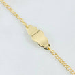 Pulso Bebé Aro Seguido Placa Nube 1.35gr / 13cm-14cm / Oro Amarillo 18K *