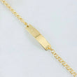 Pulso Bebé Aro Seguido Rectangular 1.3gr / 13.5cm-15cm / Oro Amarillo 18K *