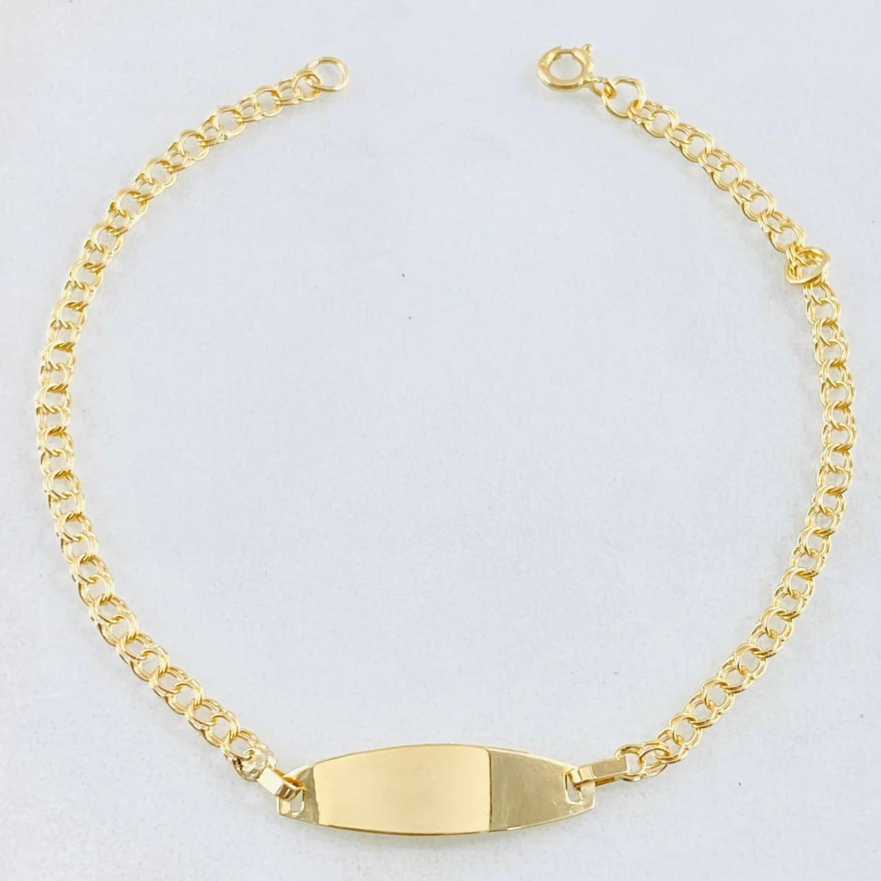 Pulso Bebé Aro Seguido Rectangular Ovalado 1.2 g / 14 - 12.5 cm / 2.3 mm Oro Amarillo 18K