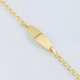 Pulso Bebé Aro Seguido Rectangular Ovalado 1.3 g / 15 - 13.5 cm / 2.3 mm Oro Amarillo 18K