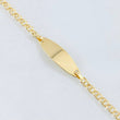 Pulso Bebé Aro Seguido Rectangular Ovalado 1.2gr / 11.5cm-13cm / Oro Amarillo 18K *