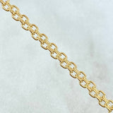 Pulso Chino 4.9gr / 18.5cm / 3.1mm Placa Rectangular Lineas Paralelas Oro Amarillo +0