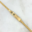 Pulso China 7gr / 19.5cm / 3.8mm Placa Rectangular Lineas Paralelas Oro Amarillo +0 *