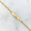 Pulso Figaro 1.4gr / 15.5cm / 2.4mm Placa Rectangular Ovalada Oro Amarillo +1 *