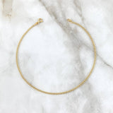 Tobillera Cubana 1.1gr / 24cm / 2mm Oro Amarillo +1 ©