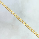 Tobillera Cubana 1.95gr / 24.5cm / 2mm Oro Amarillo +1 18K *