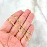 Tobillera Cubana 1.95gr / 24.5cm / 2mm Oro Amarillo +1 18K *