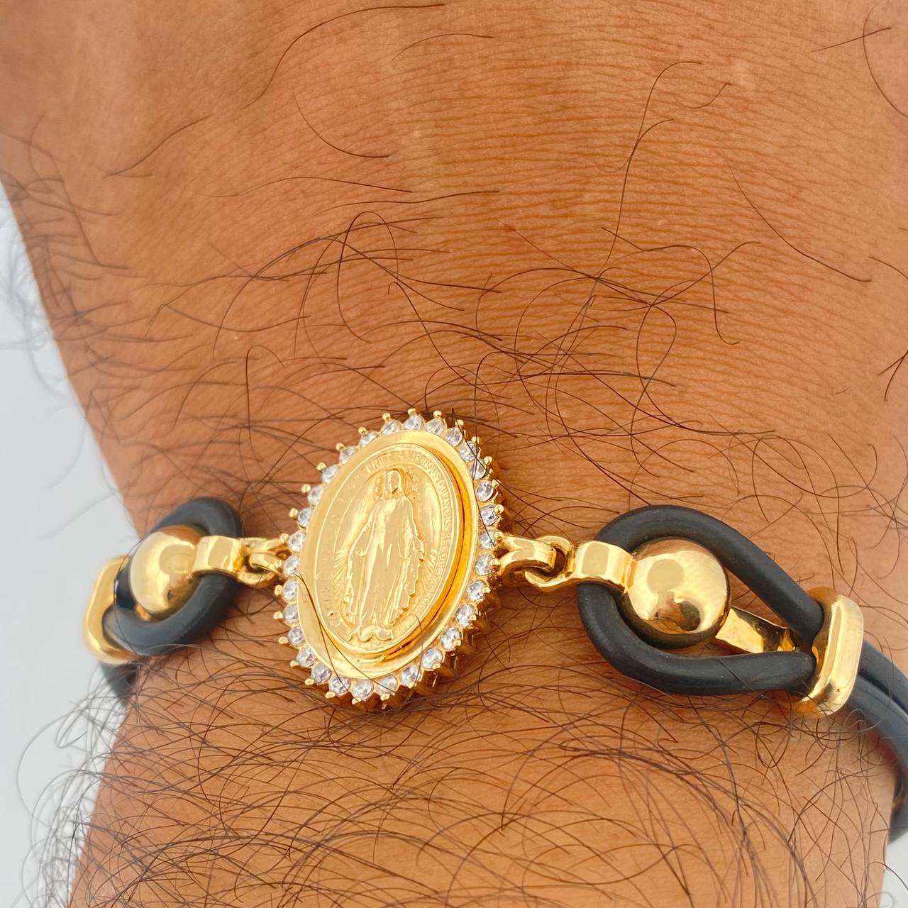 Pulso Virgen Milagrosa 19.7gr / 19cm / Oro Amarillo 18K &