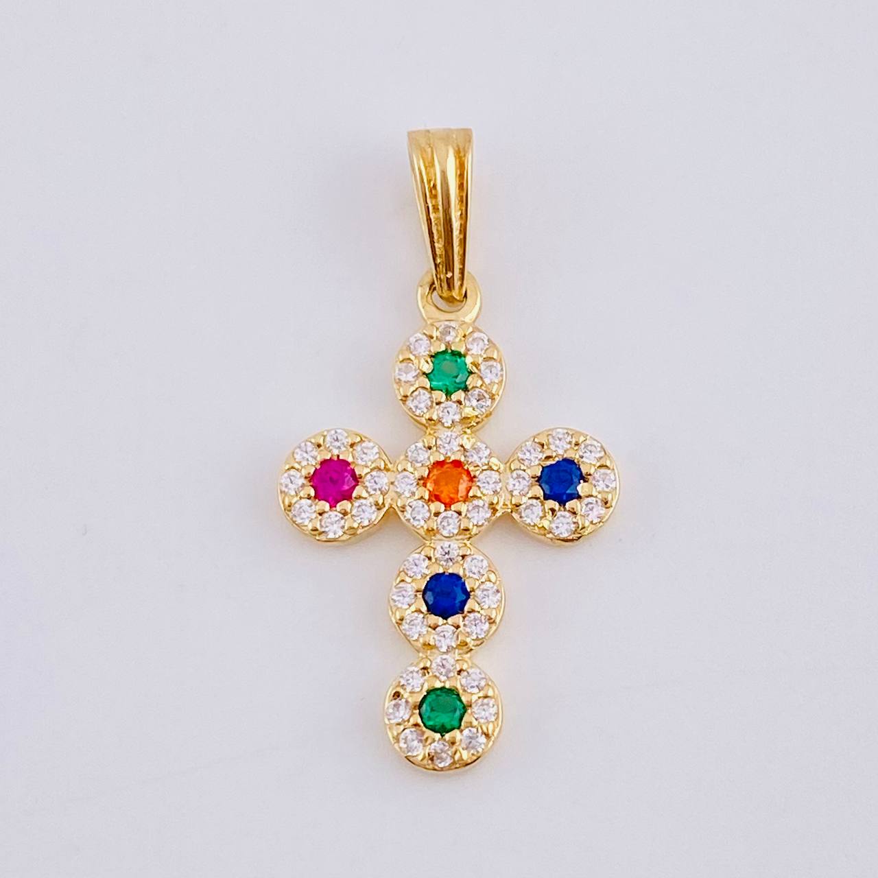 Dije Cruz Tupida 1.5 g / 1 in Oro Amarillo 18K