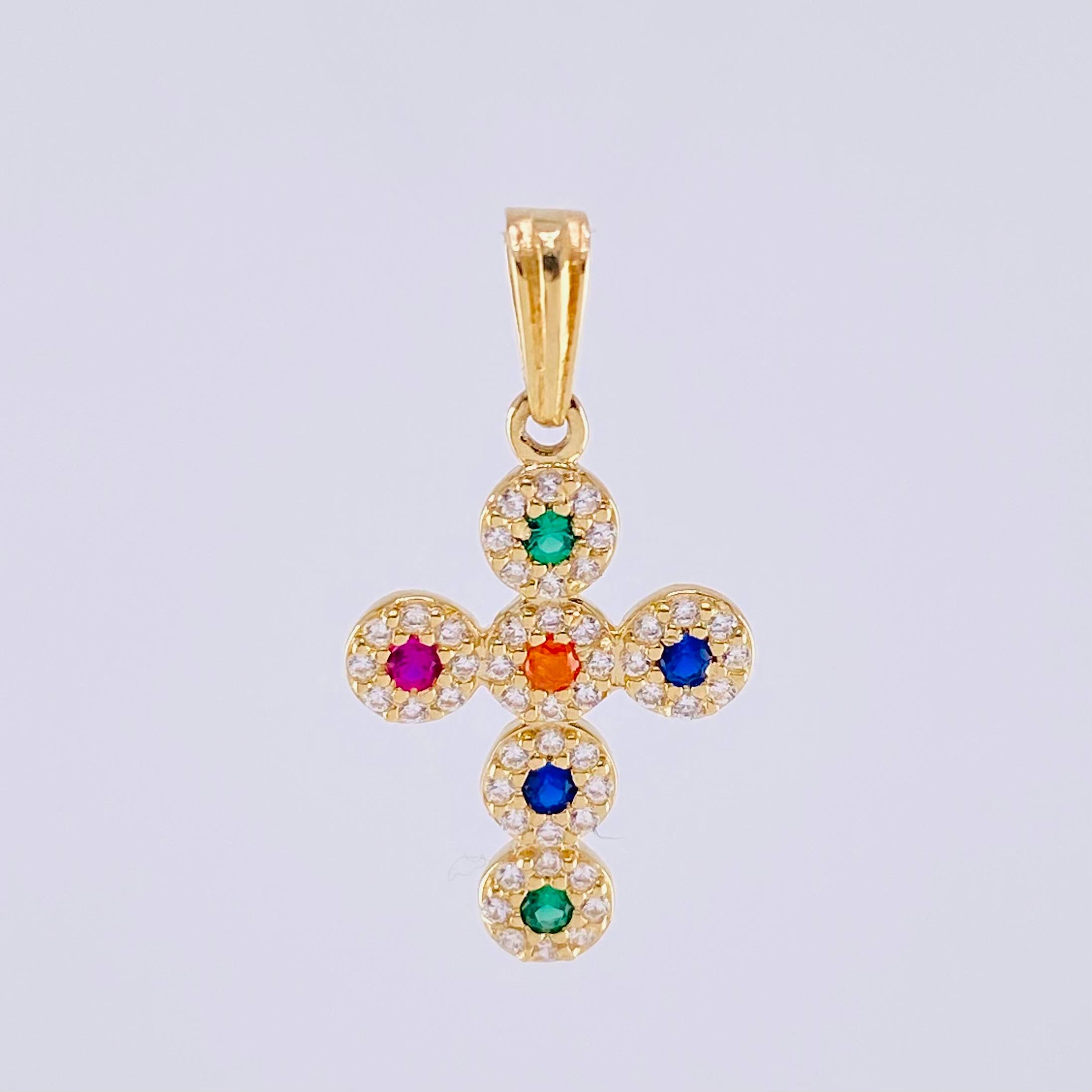 Dije Cruz Tupida 1.5 g / 1 in Oro Amarillo 18K