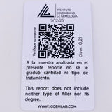 Dije Flor Hexagonal 21pts Esmeraldas 1.05gr / 1.4cm / Oro Amarillo 18K *