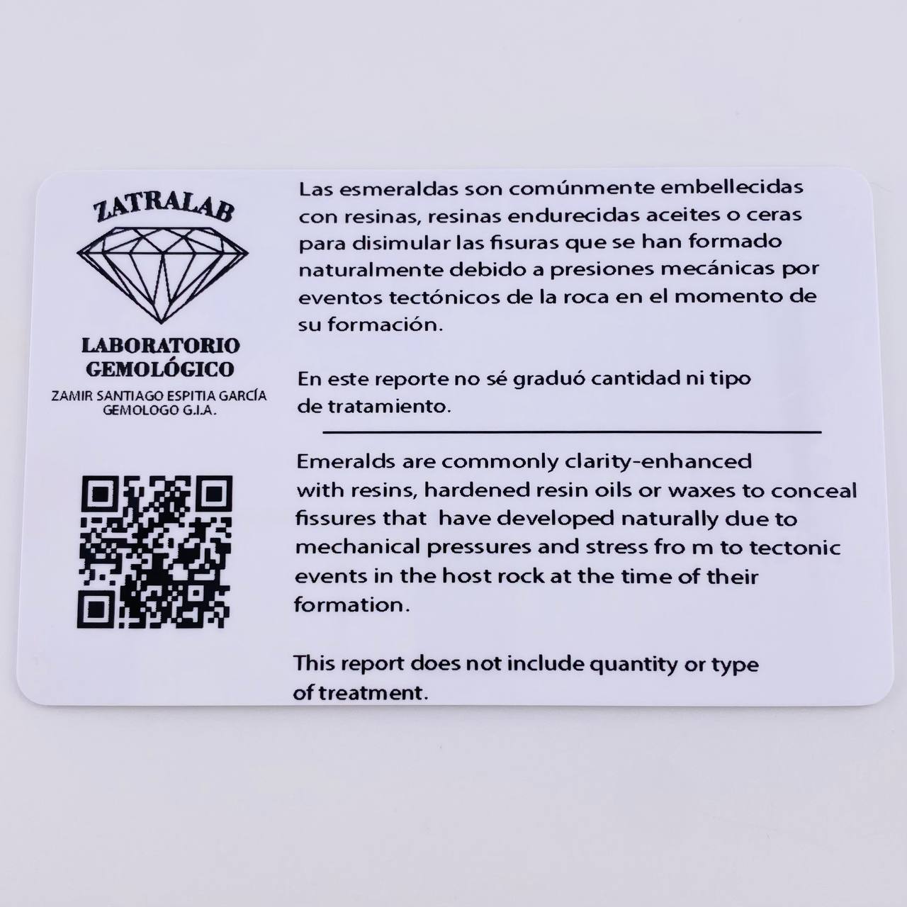 Anillo Solitario Gran Roca 2 Qts Esmeralda 3.6gr / T7 1/2 / Oro Amarillo 18K ©