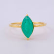 Anillo Solitario Rombo En Cetro 1.3 Qts Esmeralda 2gr / T7 3/4 / Oro Amarillo 18K ©