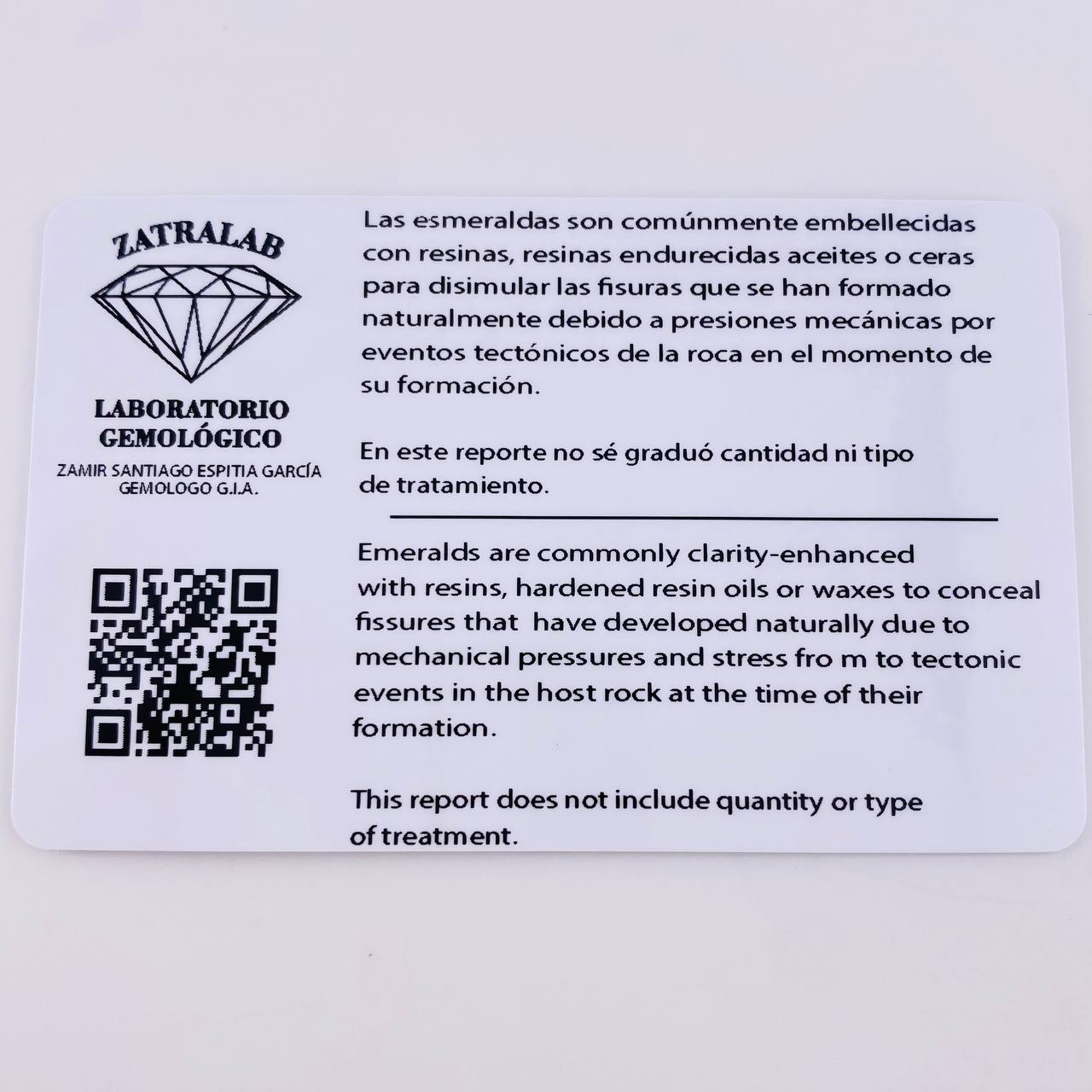 Anillo Solitario Rombo En Cetro 1.3 Qts Esmeralda 2gr / T7 3/4 / Oro Amarillo 18K ©