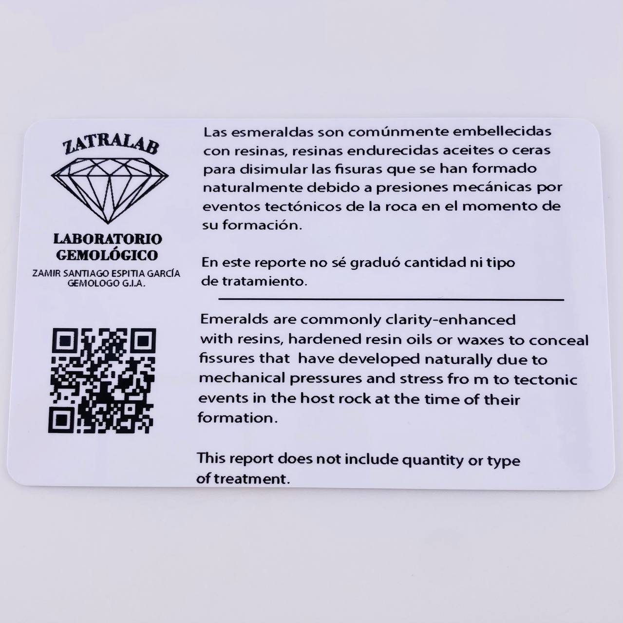 Anillo Solitario Gota Bordeada 1.6 Qts Esmeralda 4.65gr / T7 1/4 / Oro Amarillo 18K ©