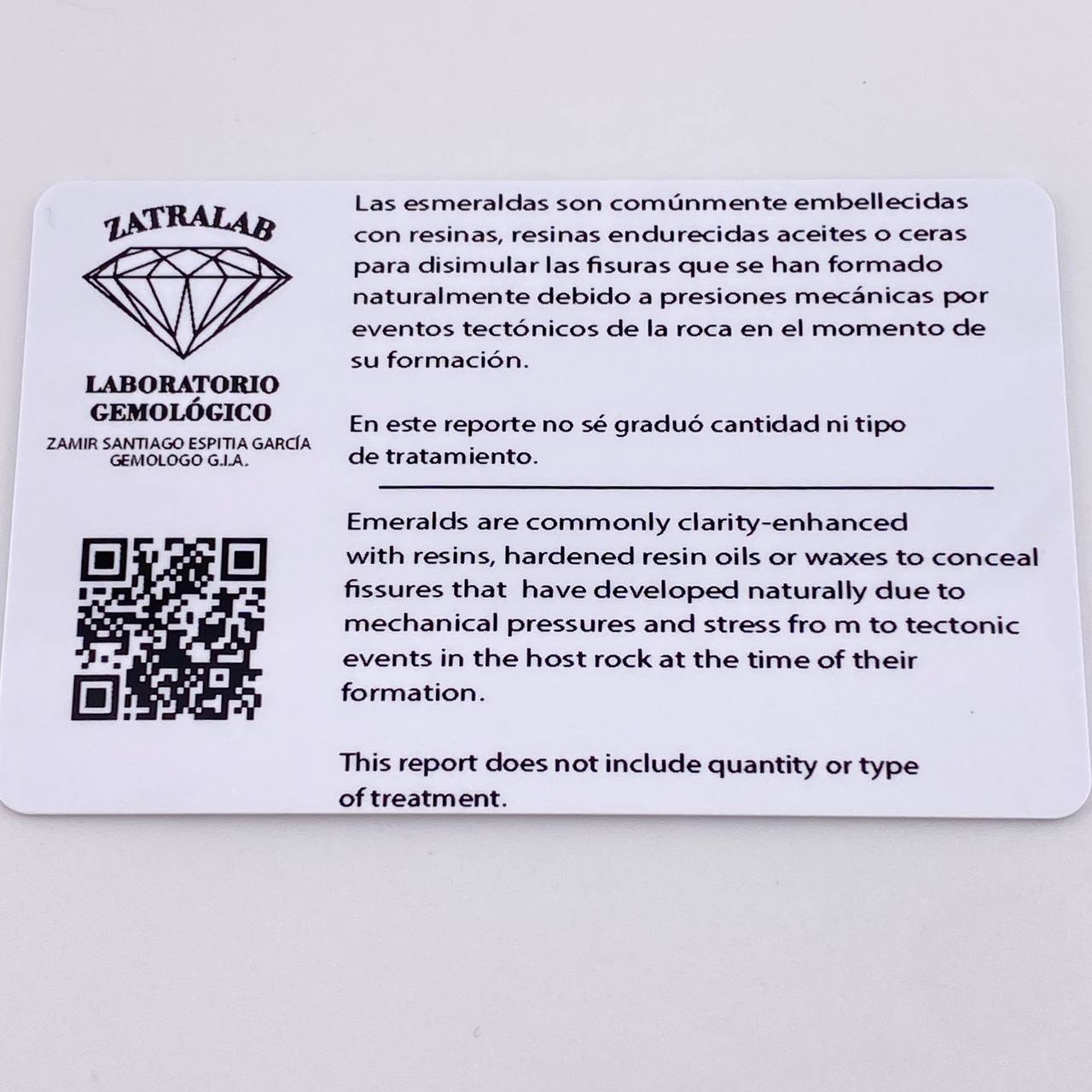 Dije Gota De Oliva 2.9 Qts Esmeralda 60pts Diamantes 3.1gr / 2.6cm / Oro Blanco 18K ©