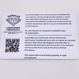 Dije Gota De Oliva 2.9 Qts Esmeralda 60pts Diamantes 3.1gr / 2.6cm / Oro Blanco 18K ©