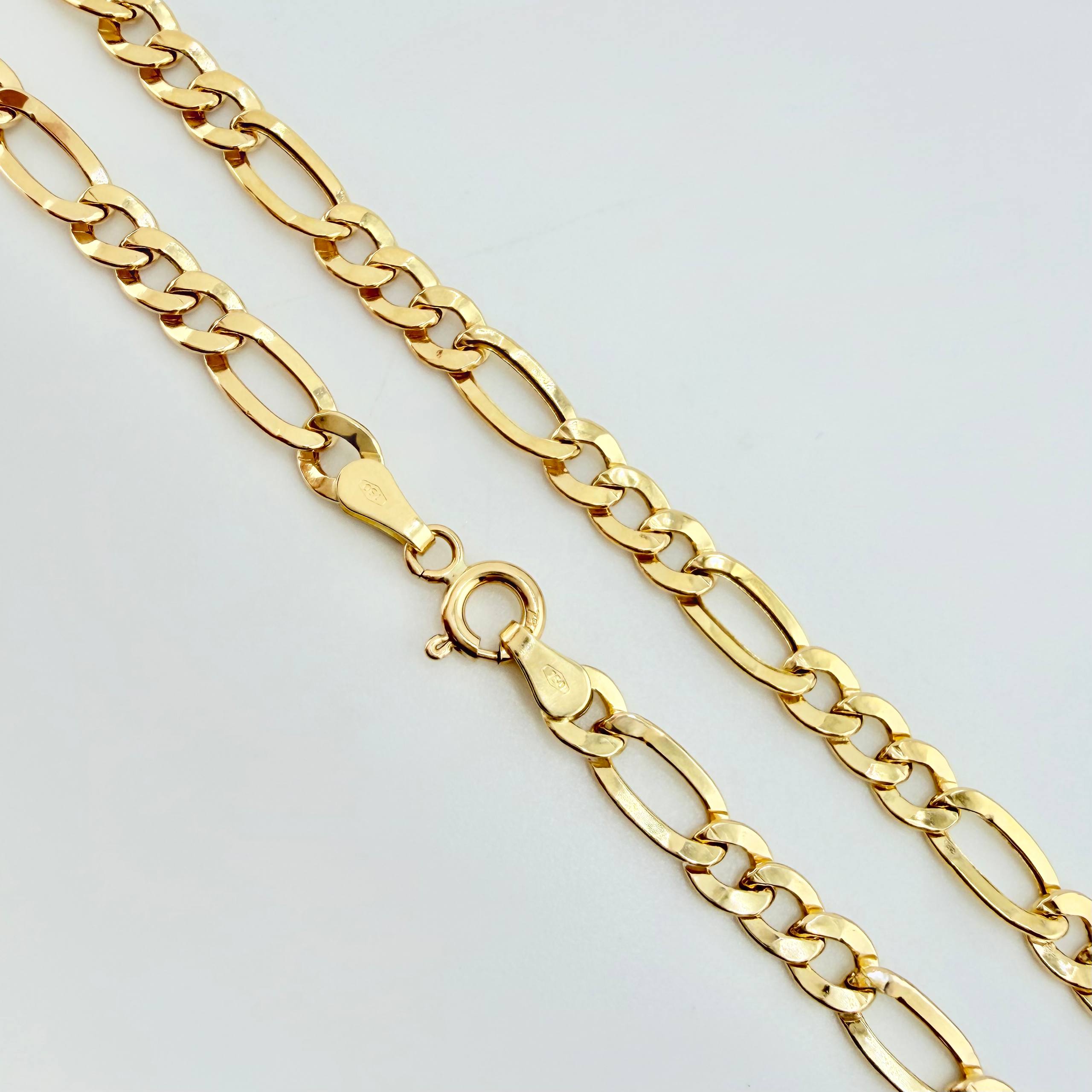 Cadena Figaro 6.7gr / 60cm / 4.5mm Oro Amarillo +1 18K *