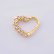 Piercing Corazon Medio 0.6gr / 9mm Oro Amarillo 18K *