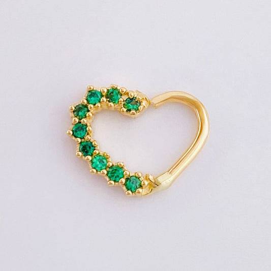 Piercing Corazon Medio 0.55gr / 9mm Oro Amarillo 18K ©