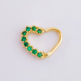 Piercing Corazon Medio 0.55gr / 9mm Oro Amarillo 18K ©